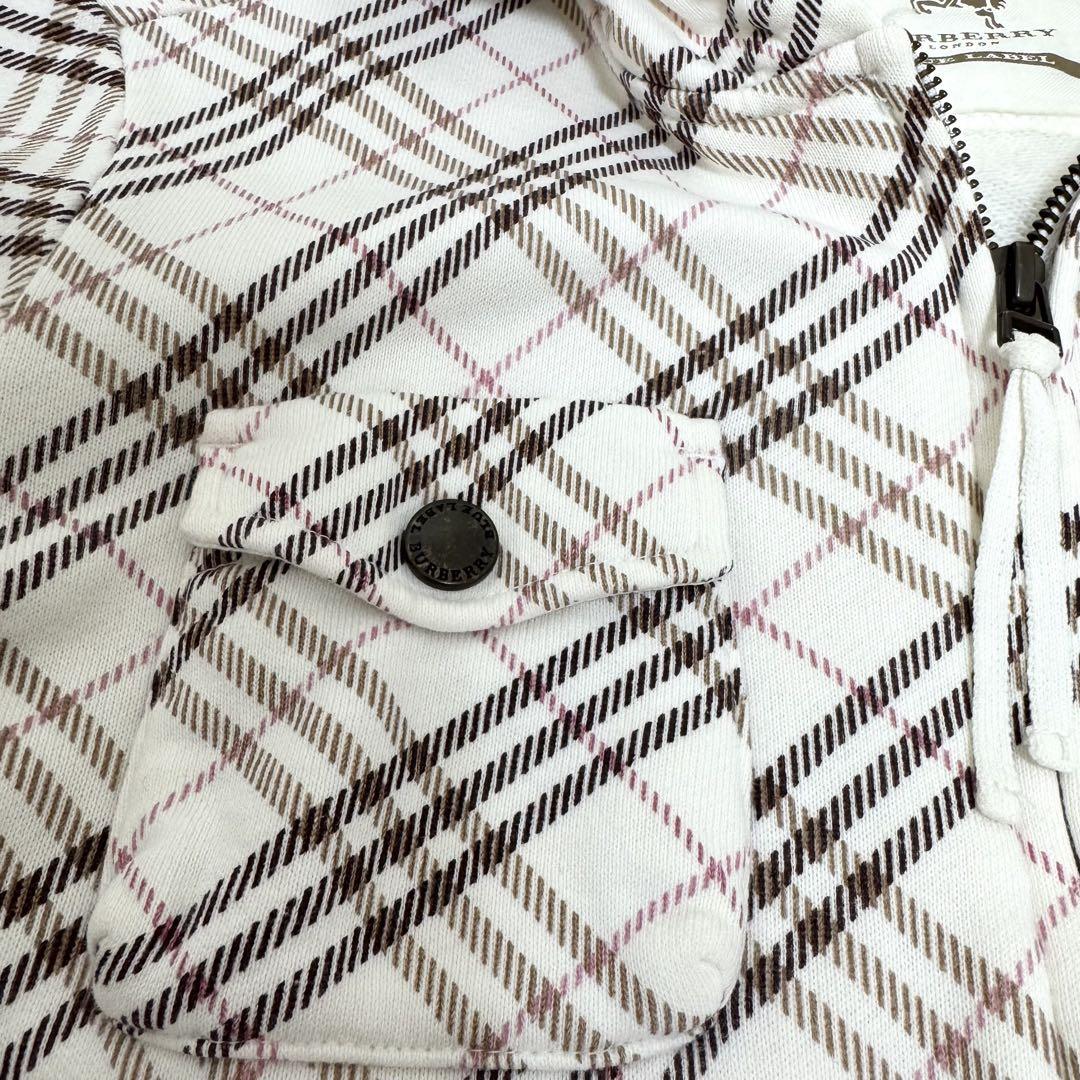 【美品】BURBERRY　バーバリーブルーレーベル　ノバチェックジップパーカー