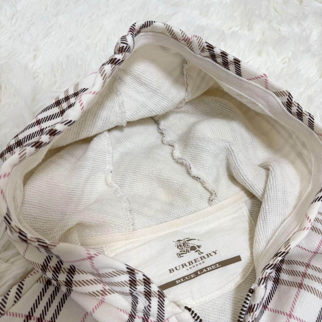 【美品】BURBERRY　バーバリーブルーレーベル　ノバチェックジップパーカー