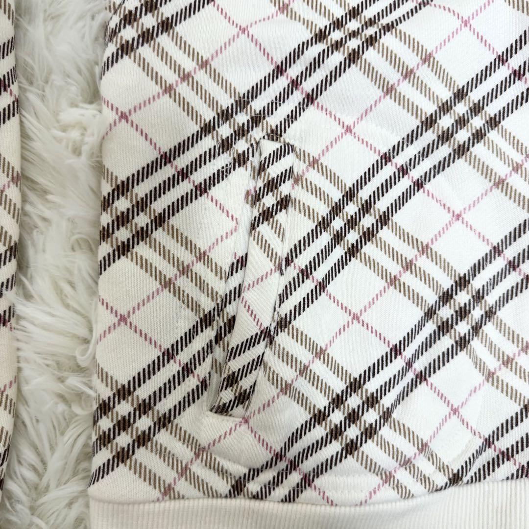 【美品】BURBERRY　バーバリーブルーレーベル　ノバチェックジップパーカー