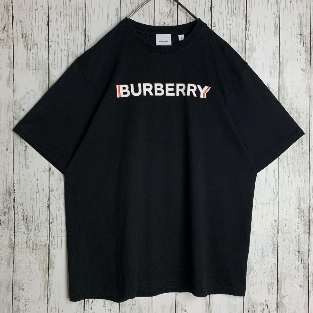 【美品・最高級の逸品】バーバリー☆センタービッグロゴ入りTシャツ/2888