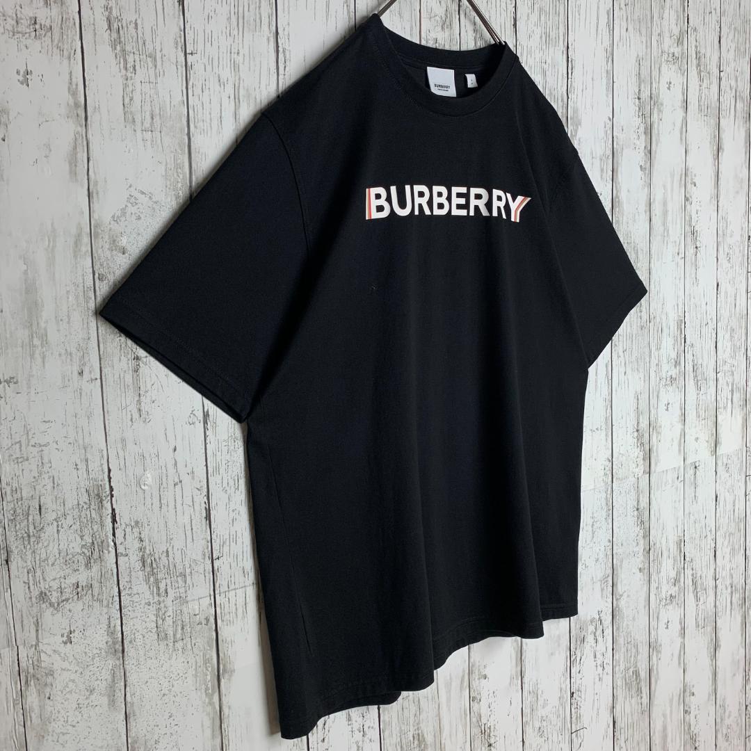 【美品・最高級の逸品】バーバリー☆センタービッグロゴ入りTシャツ/2888