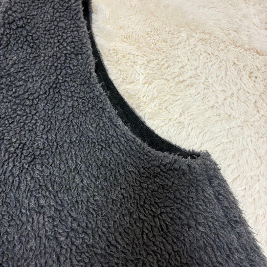 人気✨ネストローブ ウールボア リバーシブルロングベスト 2way 日本製 人気✨ネストローブ ウールボア リバーシブルロングベスト 2way 日本製