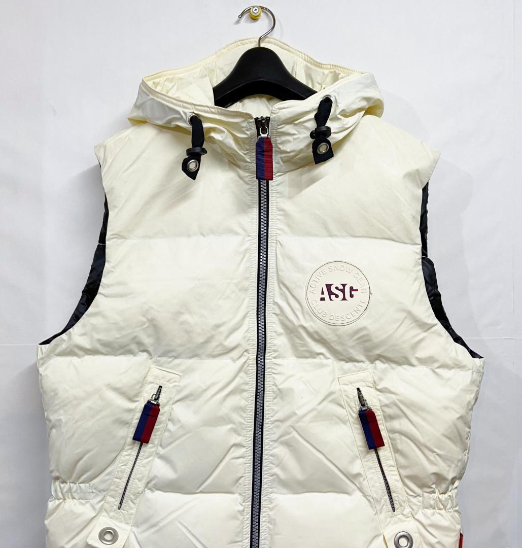 日本製 DESCENTE デサント ASG フード付き ダウンベスト ＊