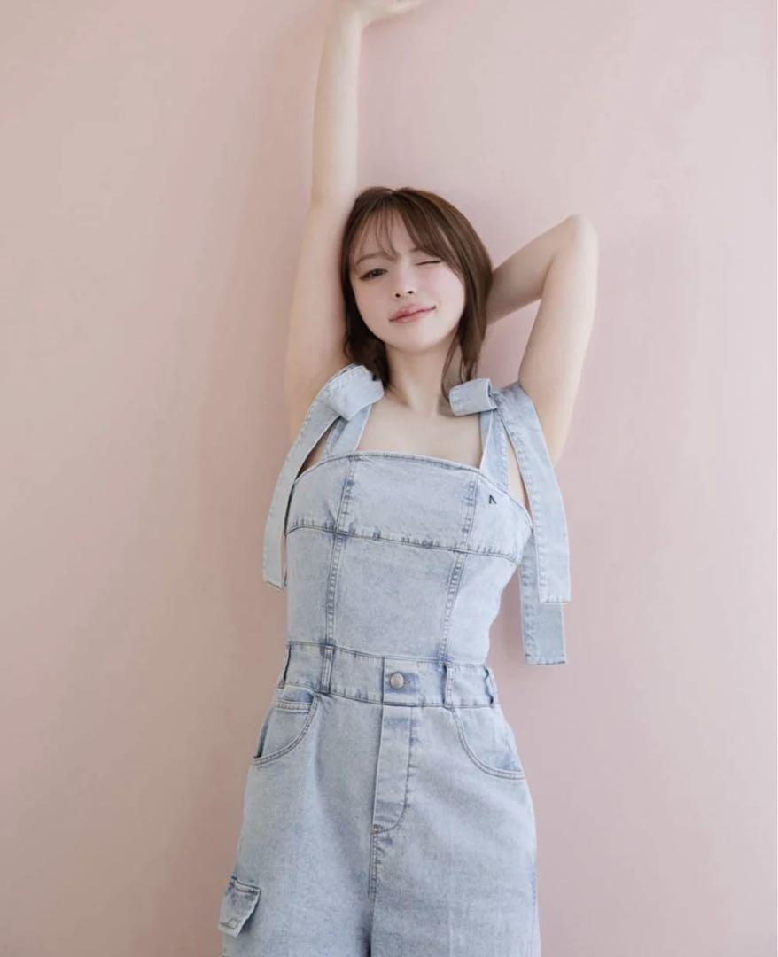 andmary Nicola ribbon denim allinone