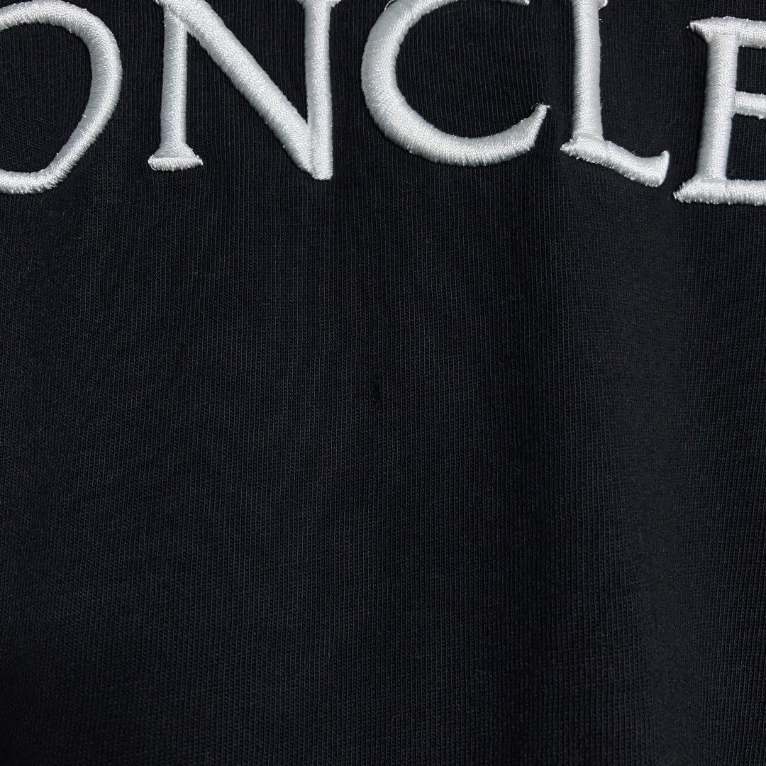 MONCLER モンクレール Tシャツ 刺繍ロゴ ロゴワッペン 黒 M