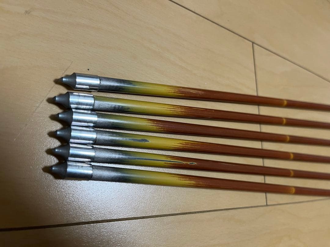 弓道 カーボン矢 雷槌七六式 ターキー 91cm 6本 中古