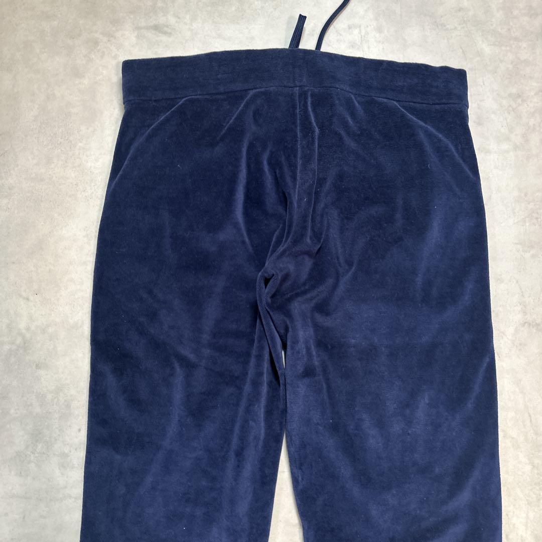 PRADA プラダ ラバーロゴ ベロア ジョガーパンツ 長ズボン ネイビー XS
