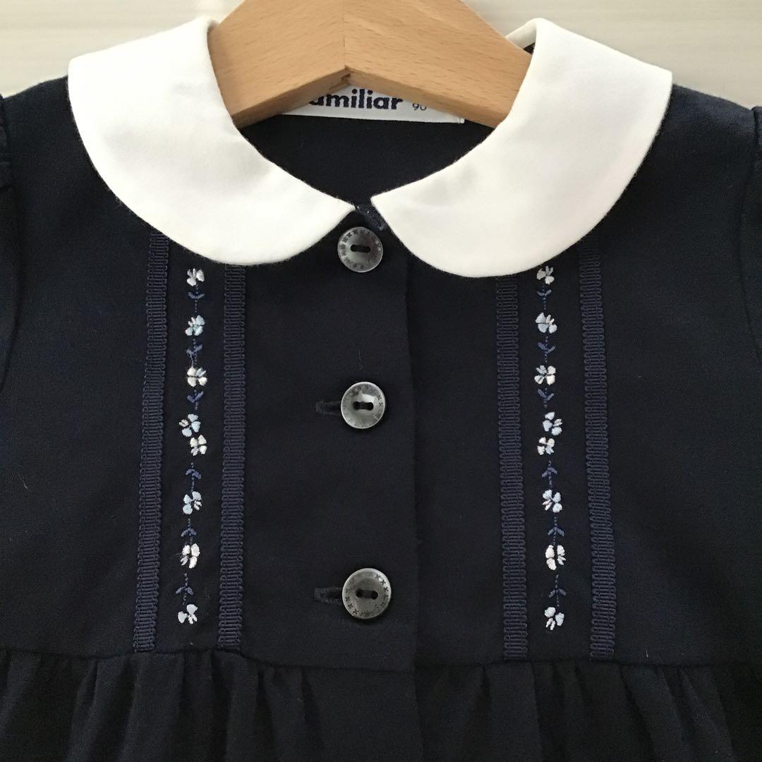 familiar　ファミリア　現行品　お受験　フォーマルワンピース　90