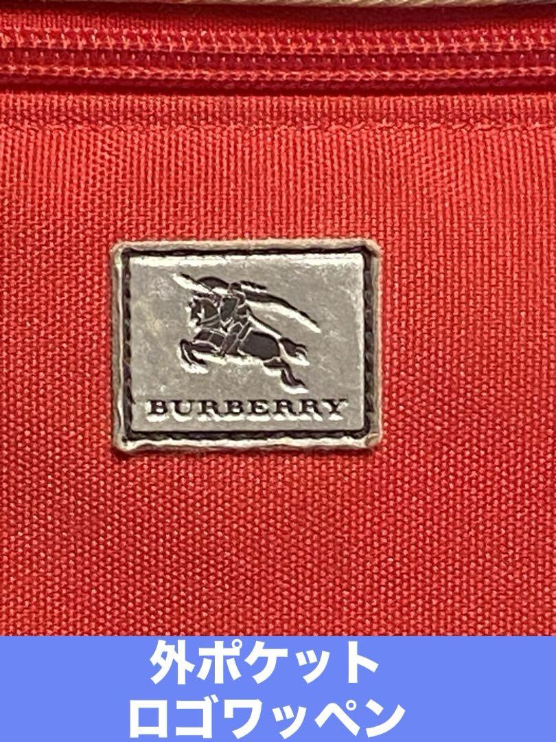 Burberry☆ノバチェック ポイント☆差し色に使える赤☆便利ポケット☆送料込