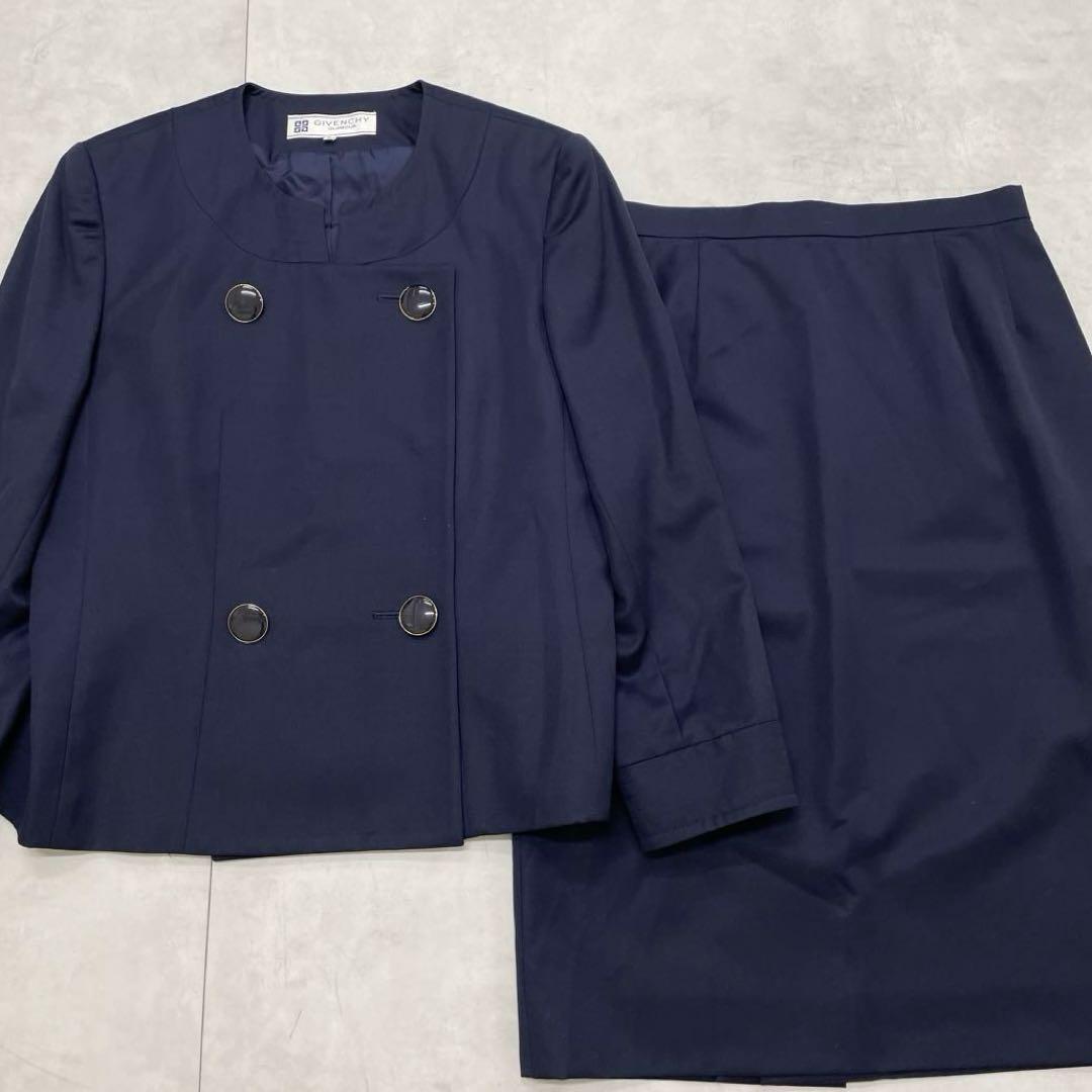 ジバンシー　セットアップ　ダブルボタン　ヴィンテージ　大きいサイズ　紺色　XL