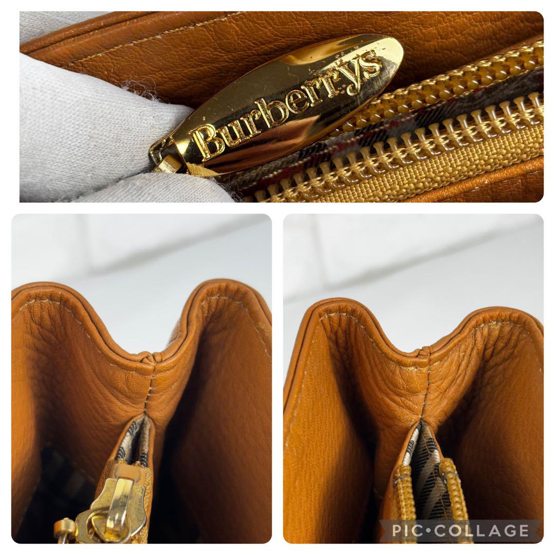Burberrys レザーミニトートバッグ　裏地 ノバチェック Burberrys レザーミニトートバッグ 裏地 ノバチェック バッグ