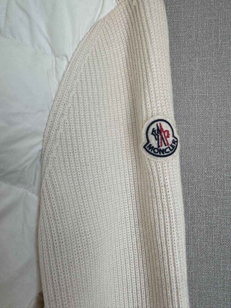 MONCLER オフホワイト&ホワイト ダウンジャケット