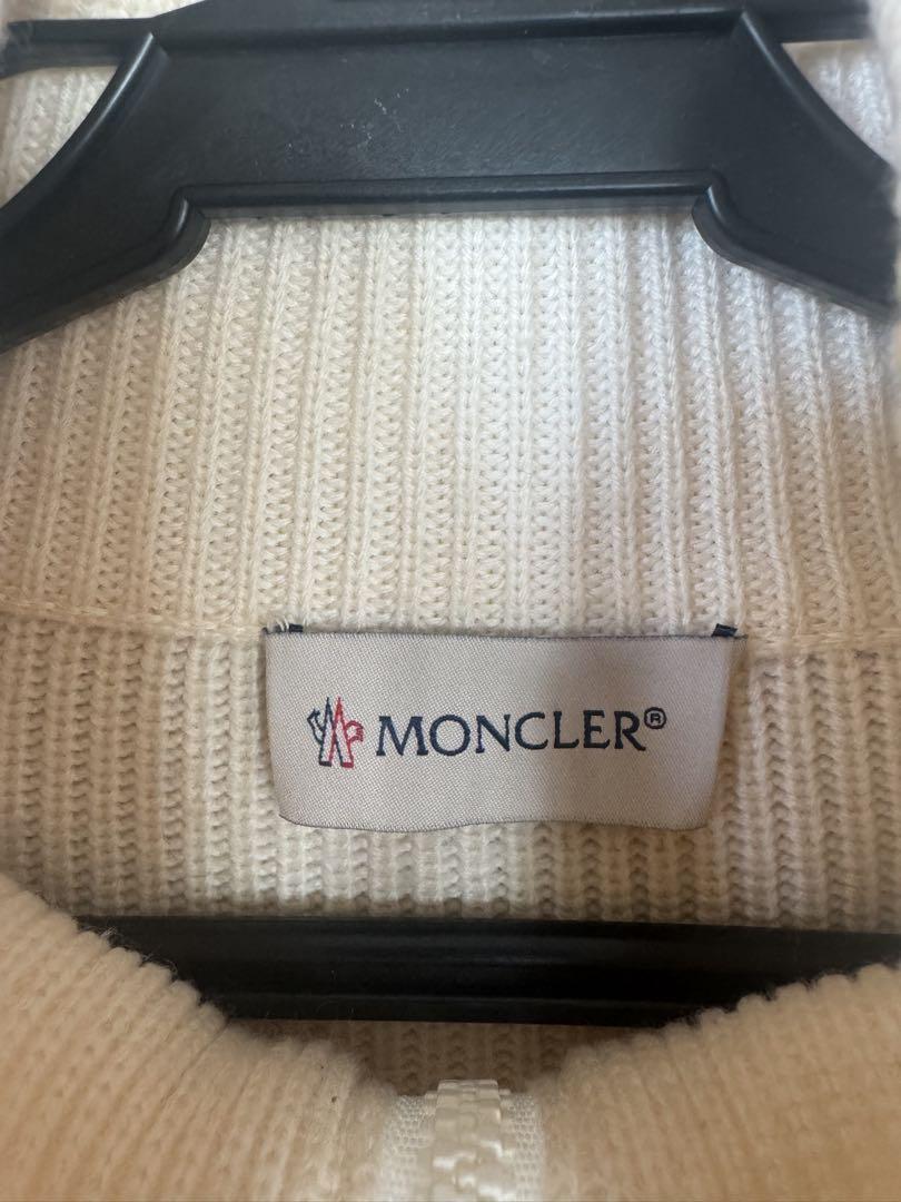 MONCLER オフホワイト&ホワイト ダウンジャケット