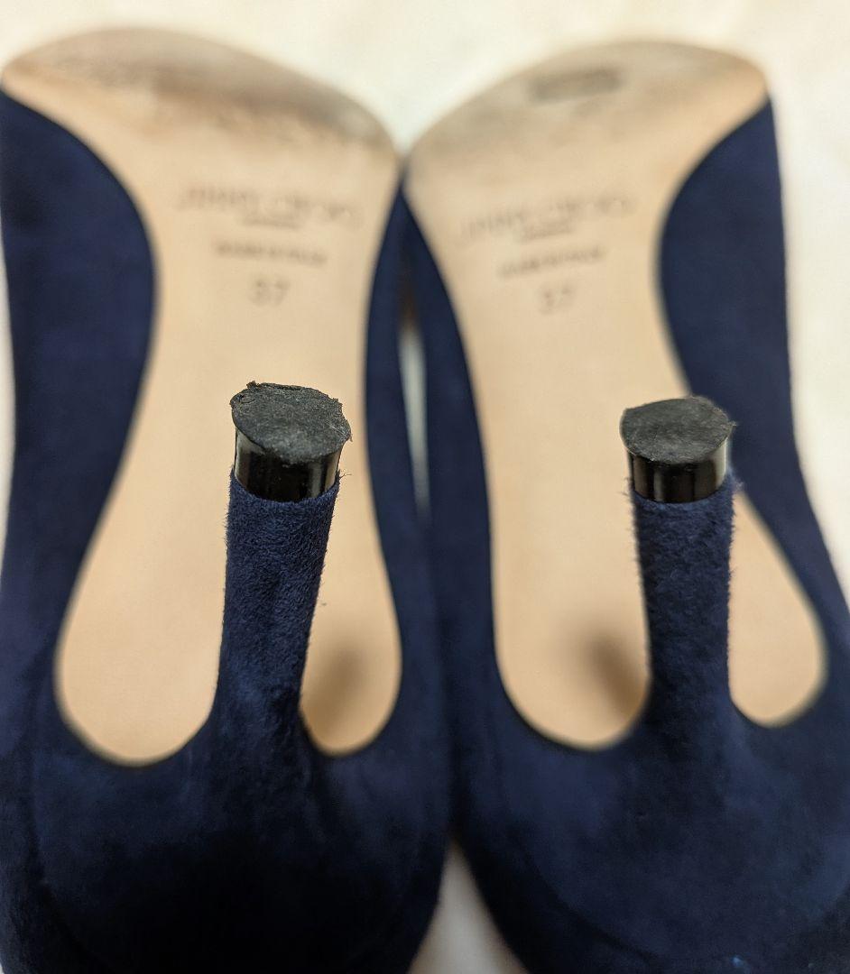 JIMMY CHOO スエード ハイヒール ネイビー