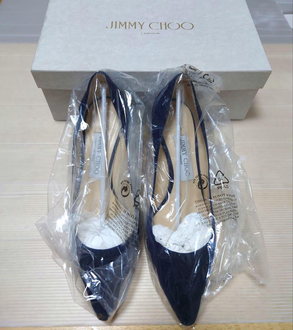JIMMY CHOO スエード ハイヒール ネイビー