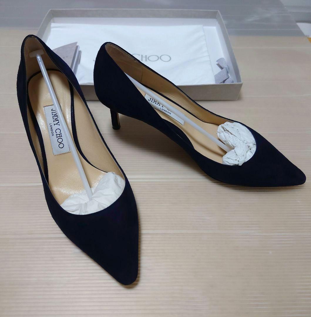JIMMY CHOO スエード ハイヒール ネイビー