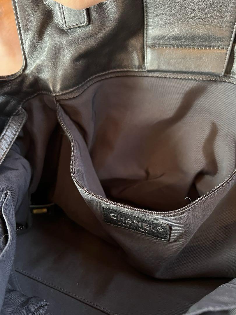 美品☆希少☆CHANEL☆シャネル　カメリア　キャンパスレザートートバッグ