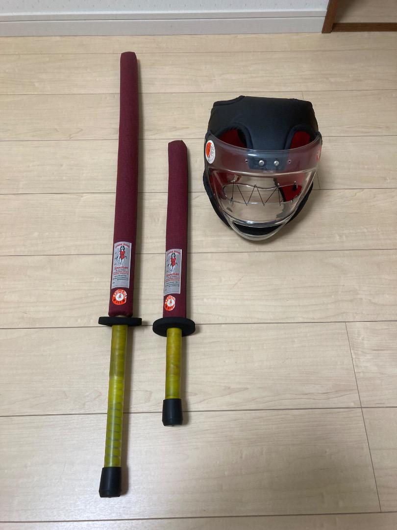 スポーツチャンバラ　小太刀　長剣　面