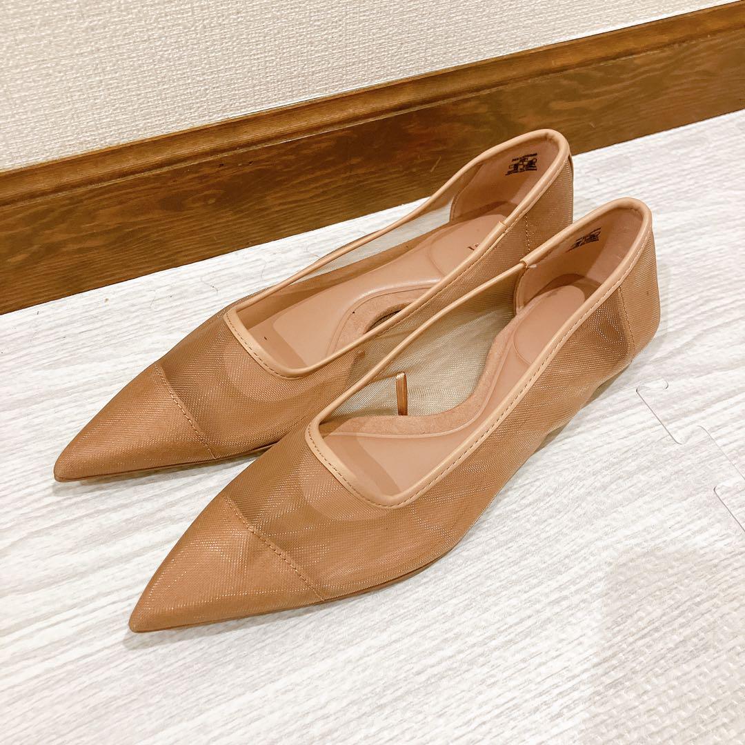 ZARA メッシュディテール入りバレリーナシューズ 36 - メルカリ