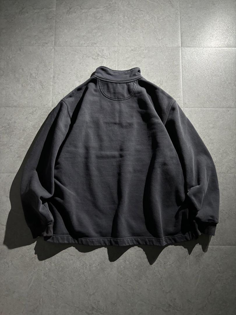 【00s】carhartt ハーフジップスウェット 企業ロゴ メキシコ製