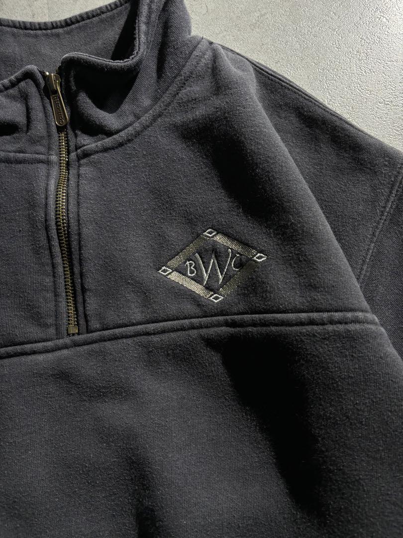 【00s】carhartt ハーフジップスウェット 企業ロゴ メキシコ製