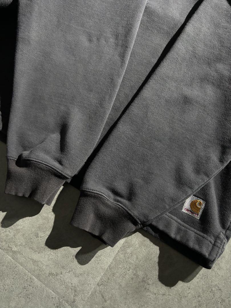 【00s】carhartt ハーフジップスウェット 企業ロゴ メキシコ製