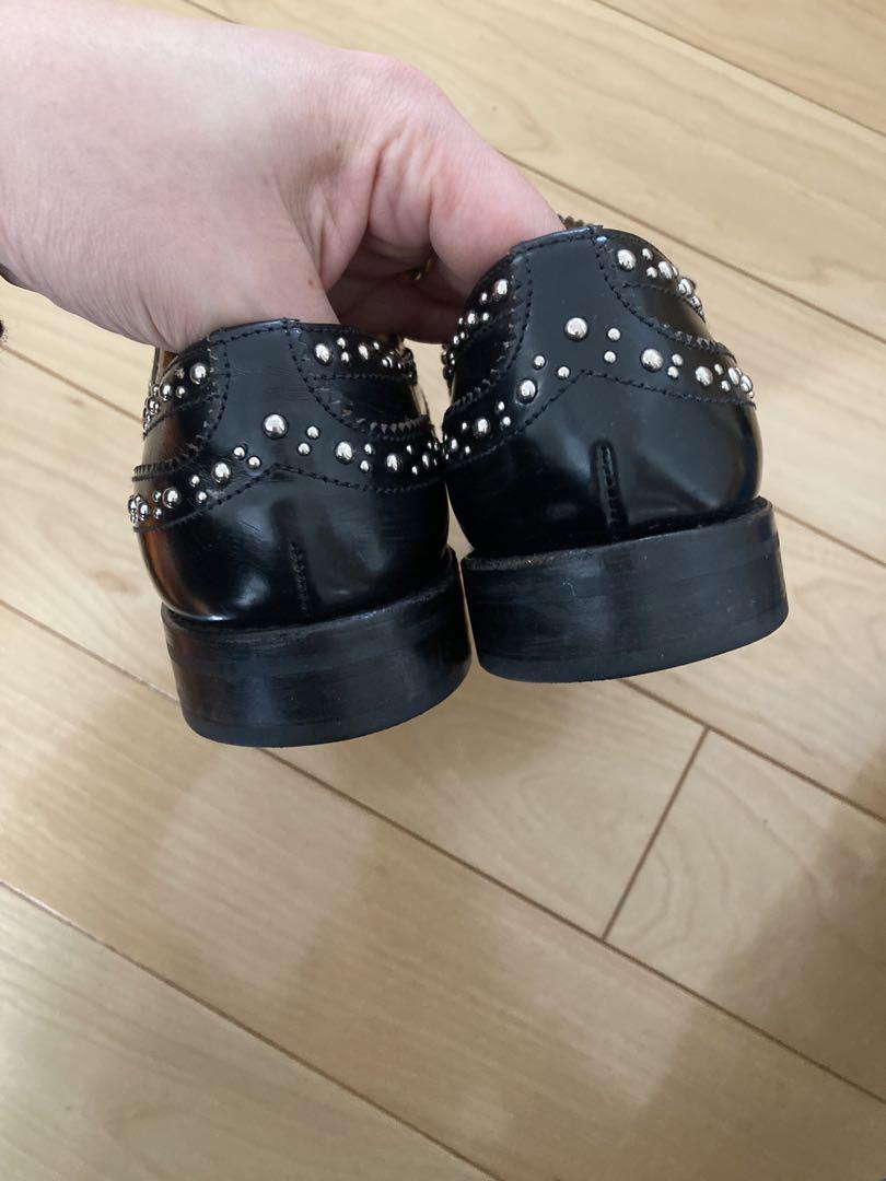 (袋有り) Church's スタッズ付きレザーシューズ