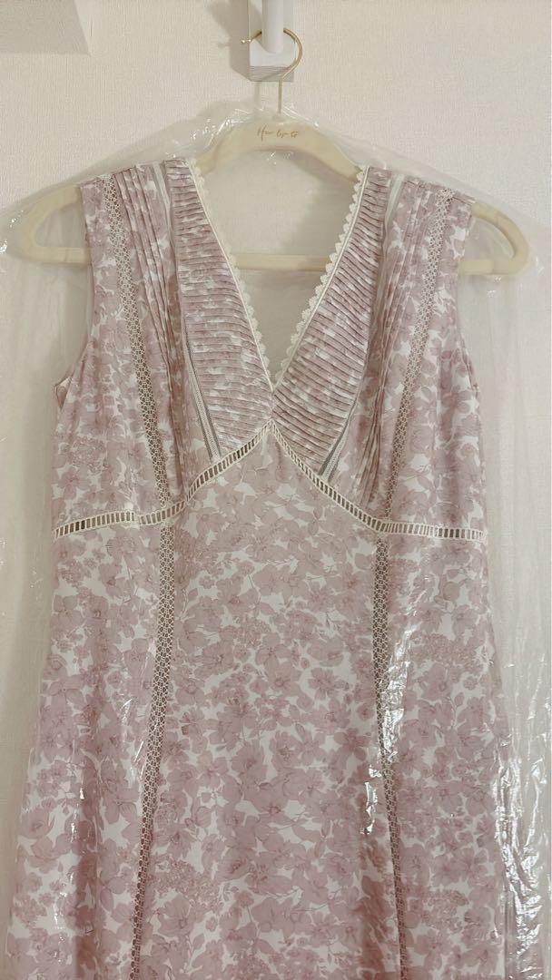 未使用タグ付herlipto♡Lace Trimmed Floral Dress