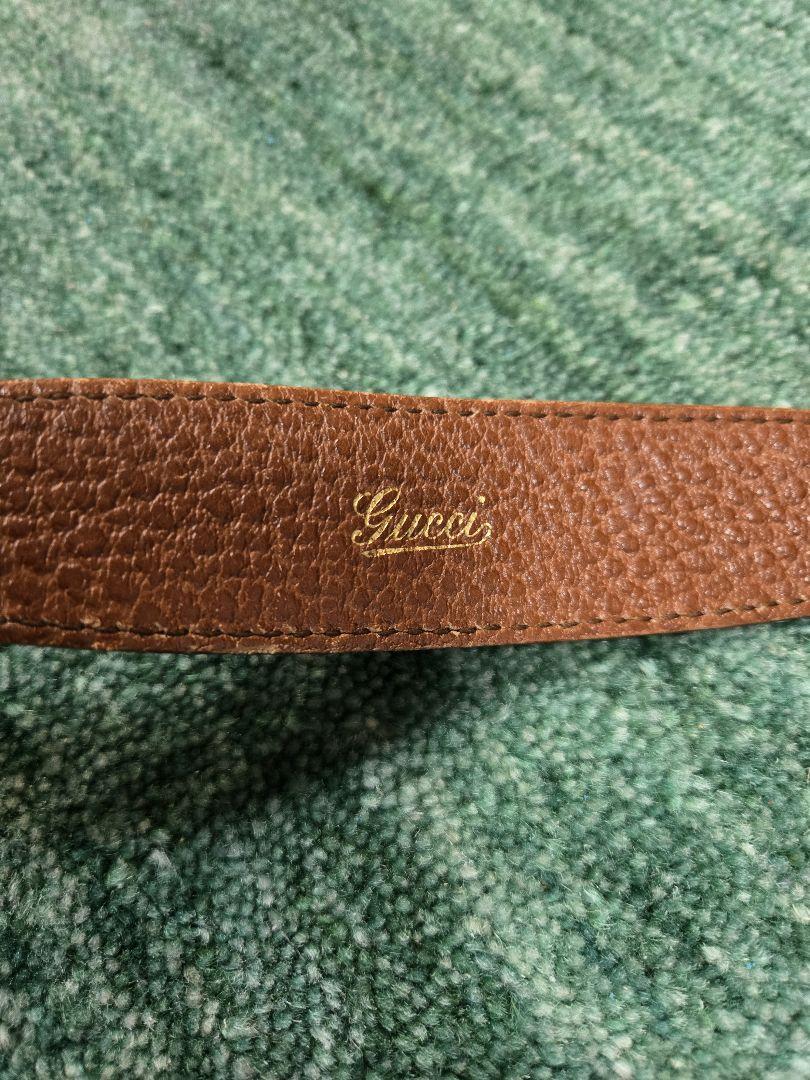 GUCCI ジャッキー ブラウン レザー ショルダーバッグ