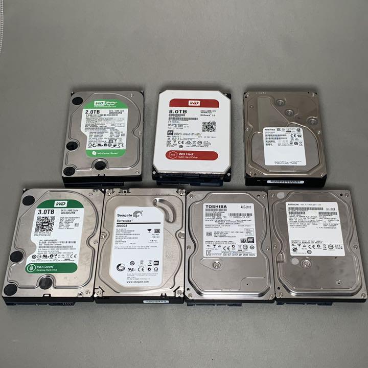 9150円 激安特価 HDD ジャンク 7台24TBセット 3.5インチ 中古 ハードディスク