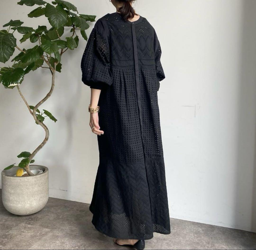 新品タグ付き！Dou Douレース2WAYワンピース　ブラック　2024SS
