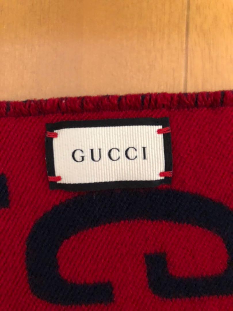 もちろん 超美品 GG柄リバーシブル マフラー r2mN8-m94524999861 GUCCI はとても