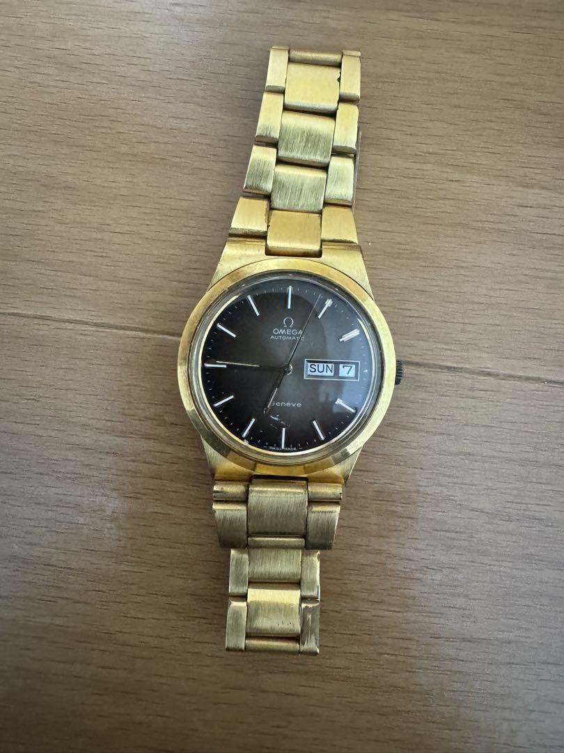 オメガ　OMEGA Geneve ジュネーブ　自動巻　ゴールド　腕時計　稼働品