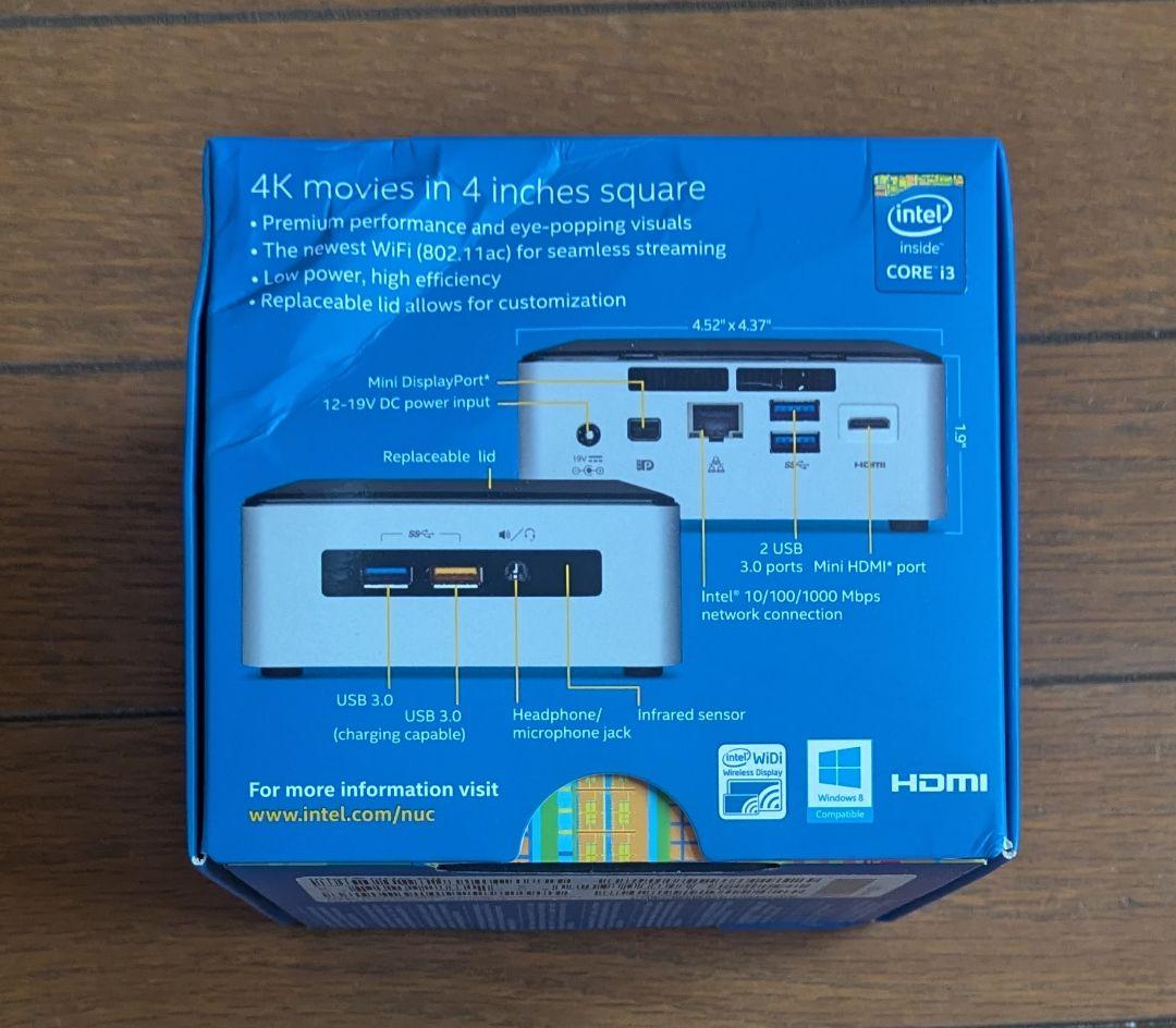 ミニPC INTEL NUC 5i3RYH