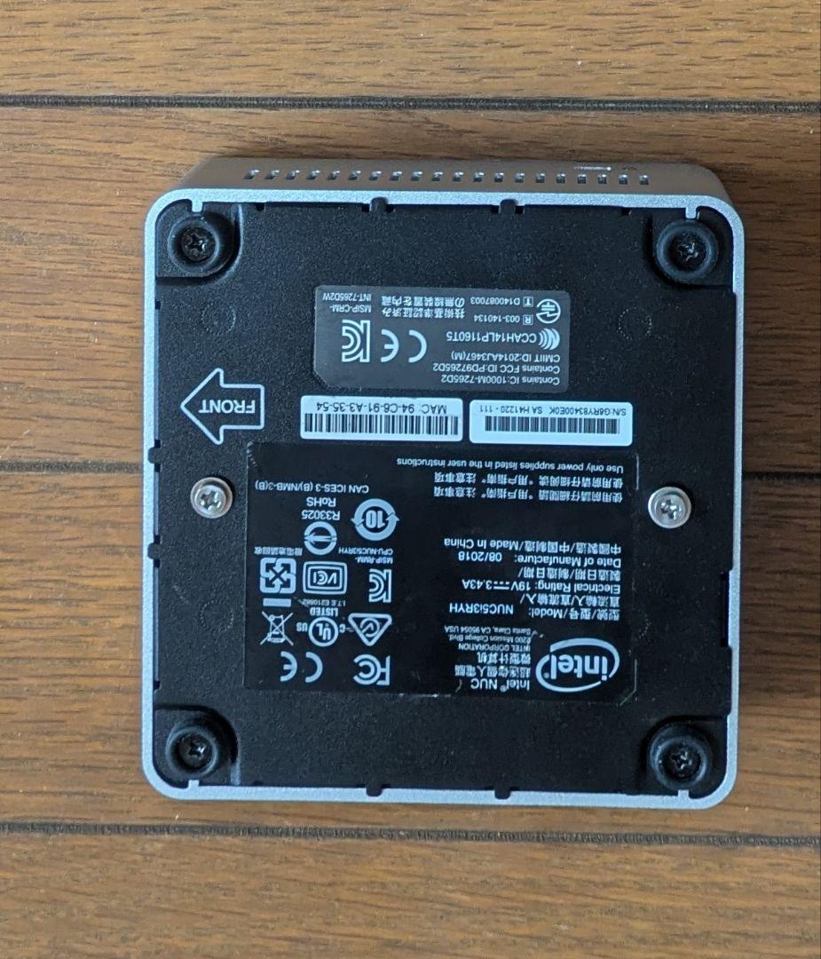 ミニPC INTEL NUC 5i3RYH