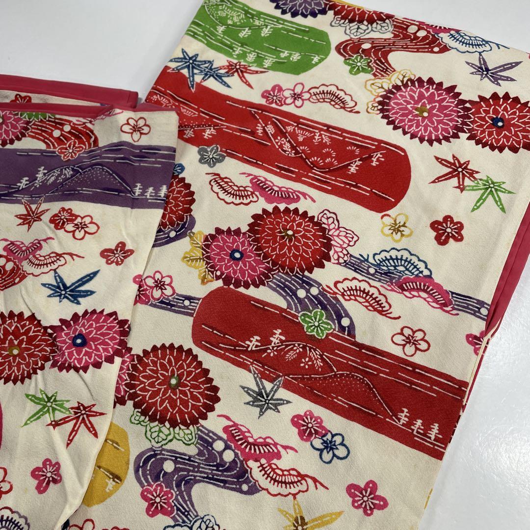 7297☆送料込み❣️紅型柄 着物 5枚 まとめ売り❣️