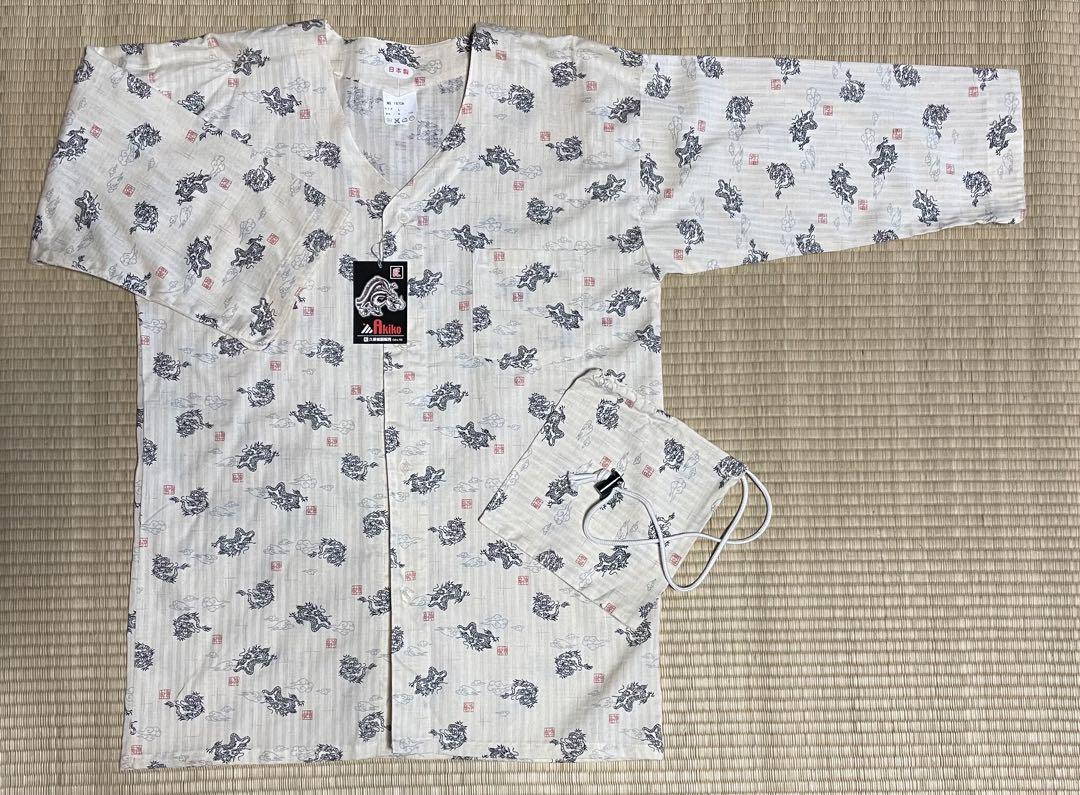 新品 鯉口シャツ 柄シャツ ダボシャツ 鯉 和柄 どんぶり だんじり 祭L60