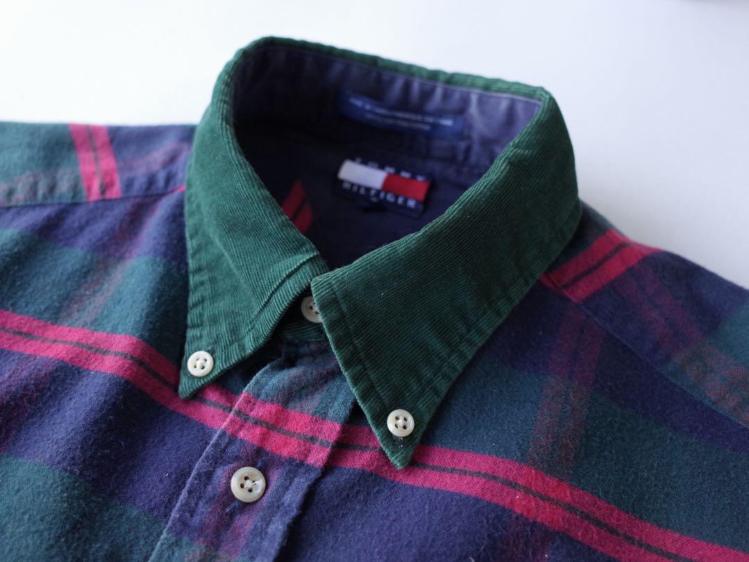 90's ビンテージ　TOMMY トミーヒルフィガー　チェック ネルシャツ