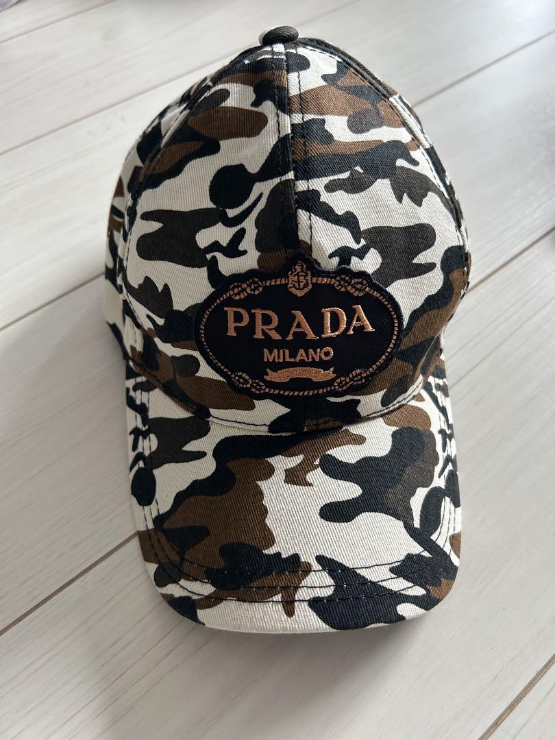 新品 正規品!!  カモフラージュ プラダ ベースボール 迷彩 キャップ 帽子