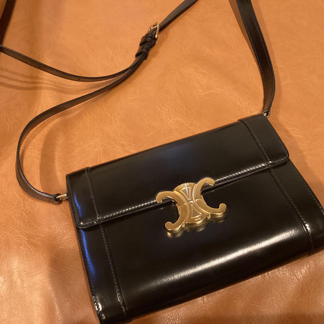 セリーヌ　Celine レザーショルダーバッグ