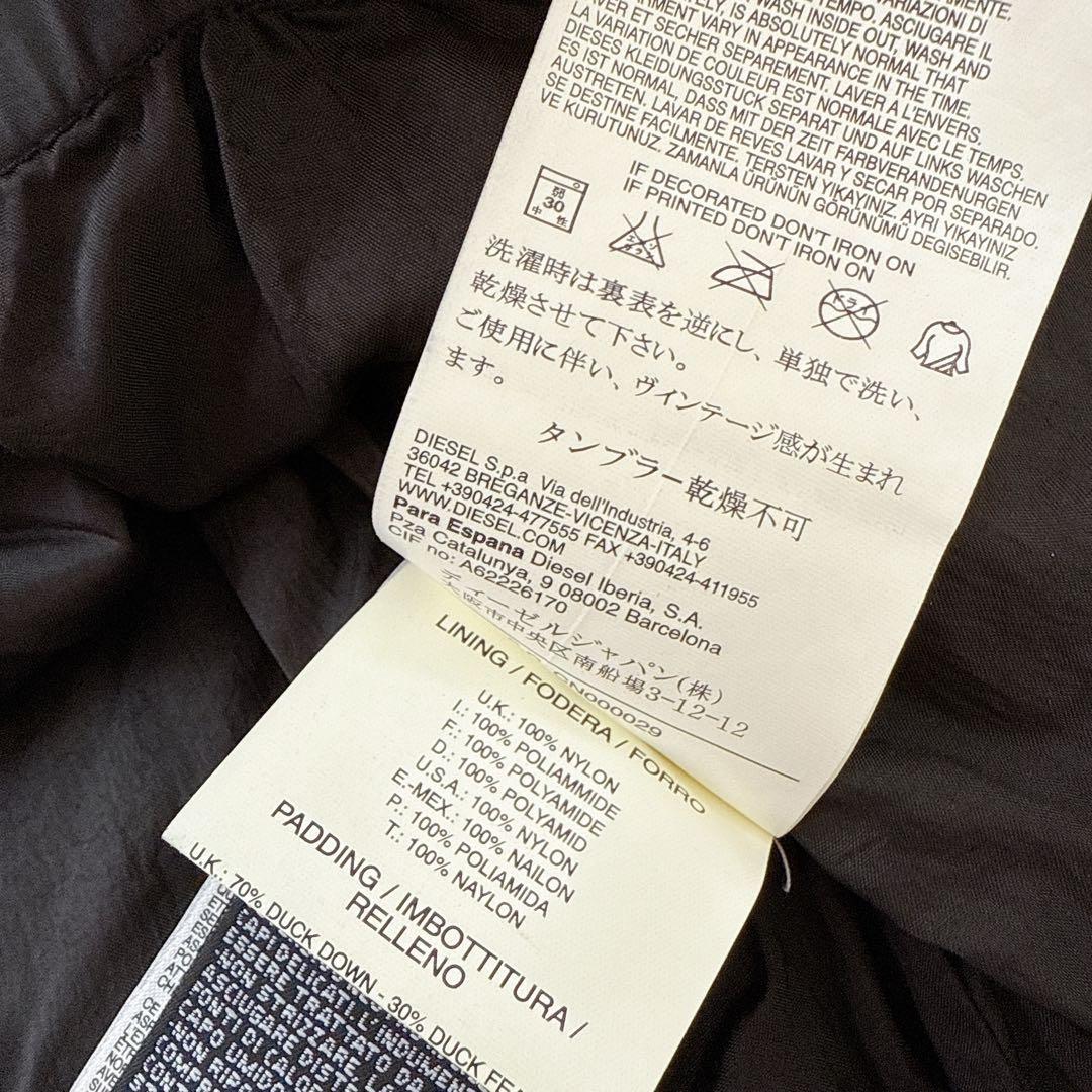 ディーゼル 2WAYレザー 切替 ヨークダウンジャケット 黒 M ベスト 羊革 ディーゼル 2WAYレザー 切替 ヨークダウンジャケット 黒 M ベスト 羊革