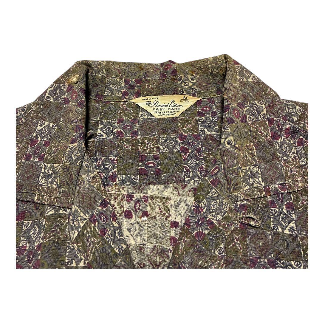 長袖シャツ 総柄