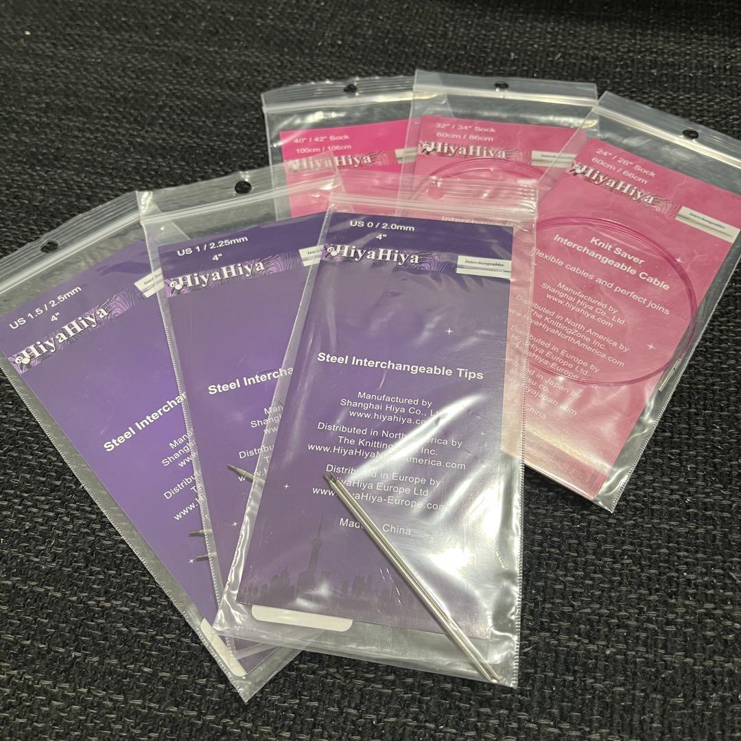 オーダー可★HIYAHIYA sock普通4インチ3本 付け替え輪針セット