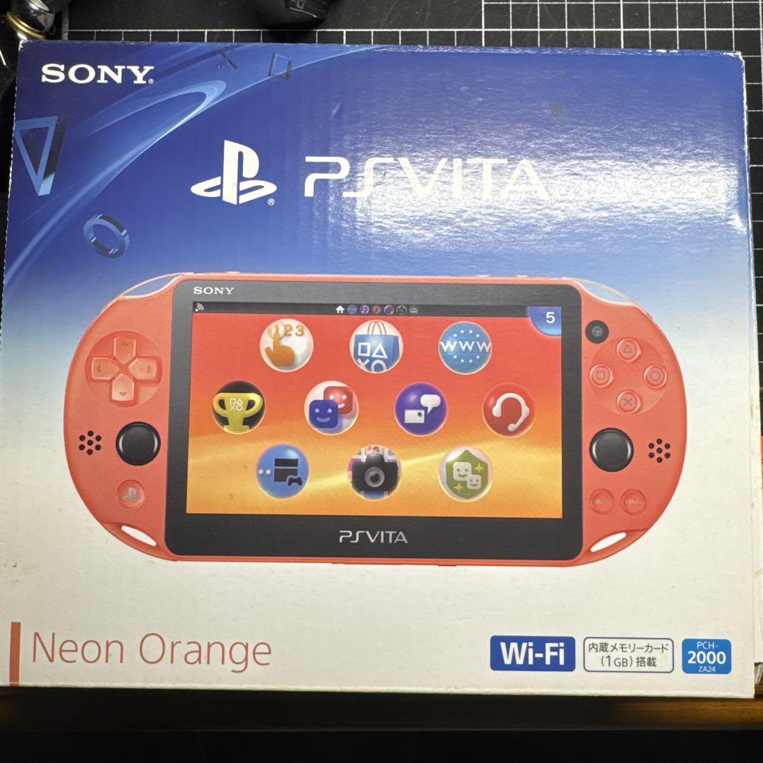 Sony PS Vita 本体 ネオンオレンジ 箱付きDQビルダーズ付き