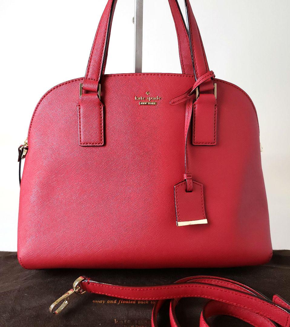 美品 kate spade ケイトスペードハンドバッグ 2way 自立 レザー