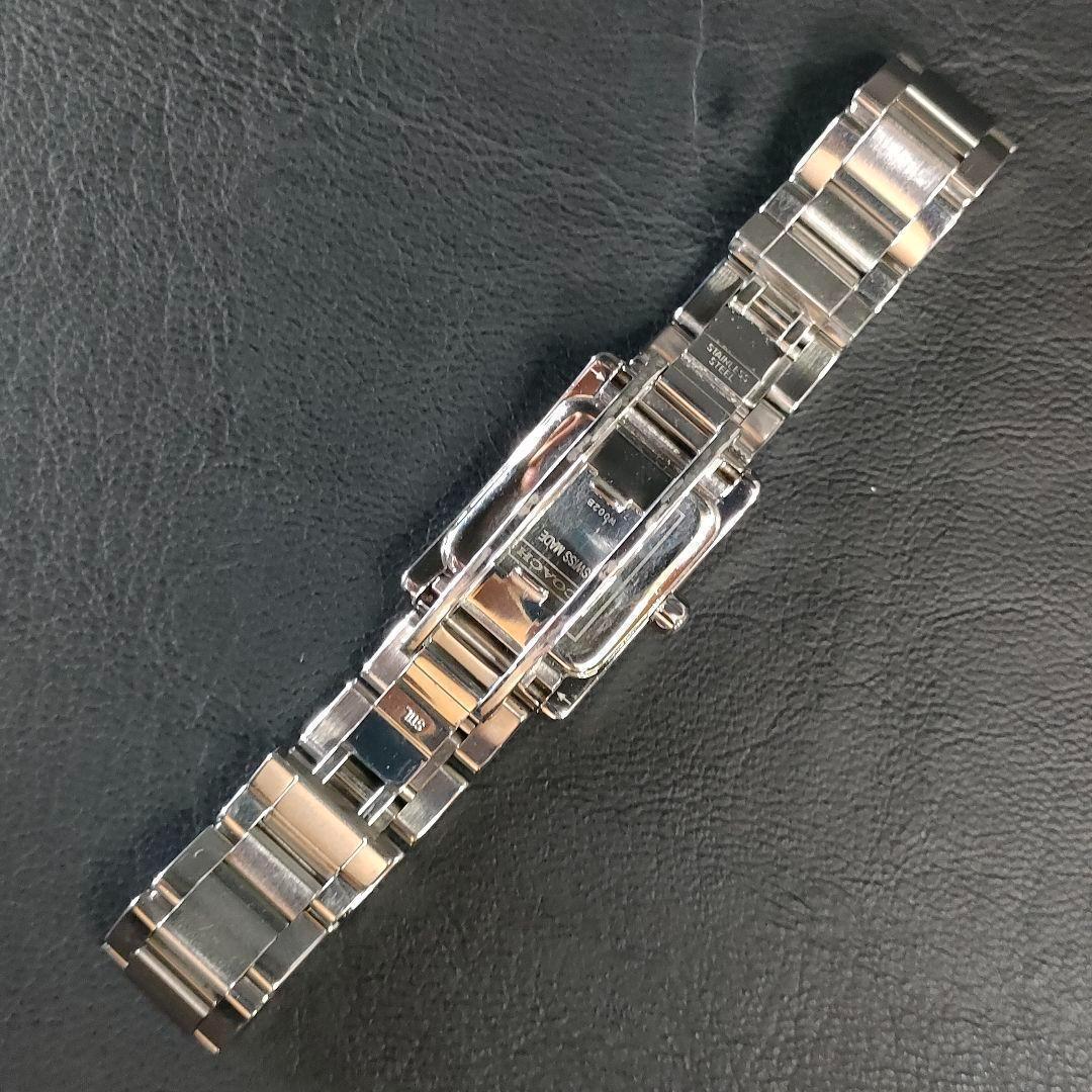 美品　COACH　コーチ　ホワイト　レディース　スクエア　クオーツ　腕時計