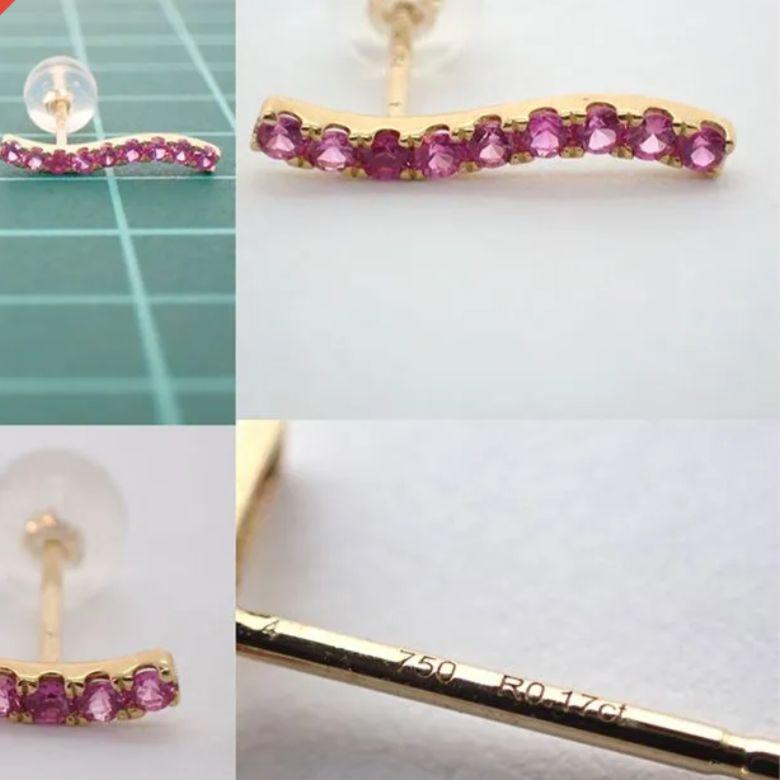 楽天市場】18金 フープピアス メンズ 片耳 クロス ルビー ピアス