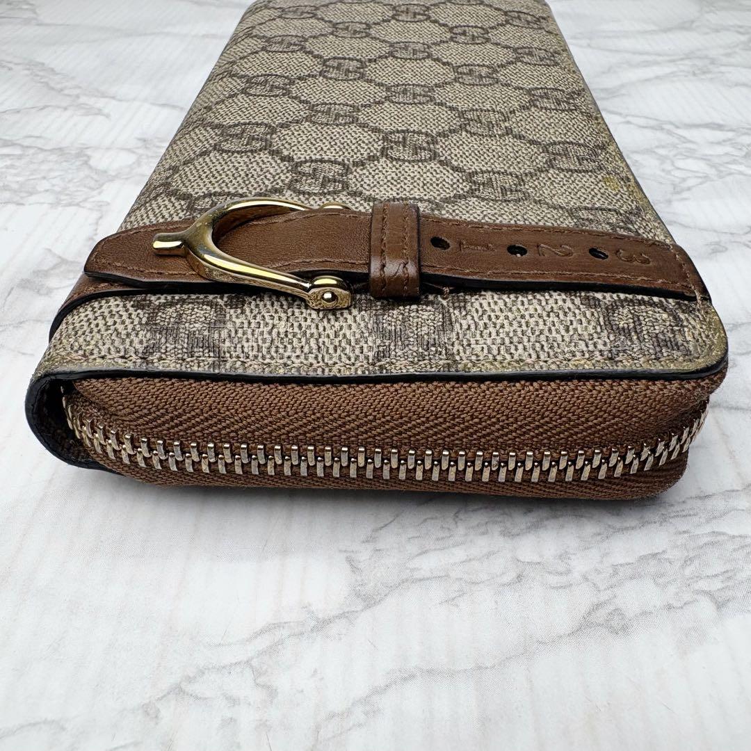 56 美品 GUCCI 長財布 PVC ラウンドファスナー nd2