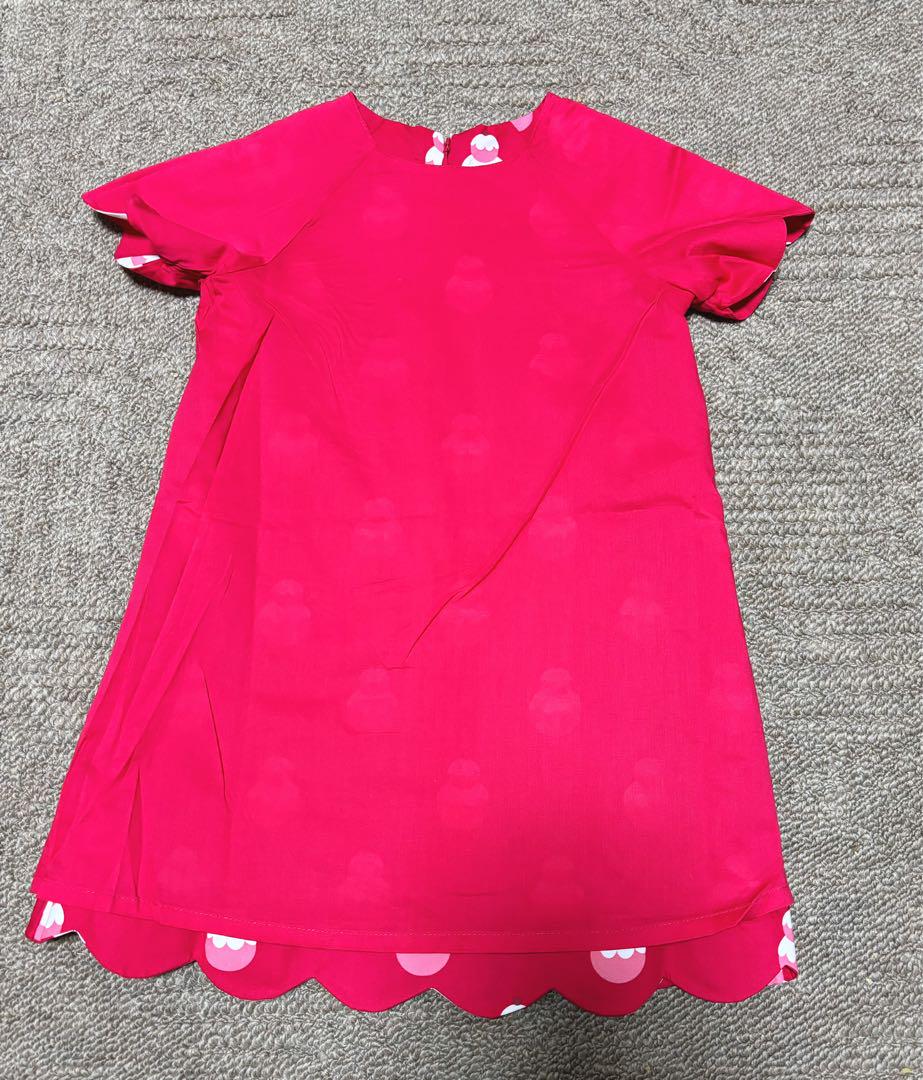 新品　Jacadi スカラップ　ルリジューズ柄　ワンピース　12A