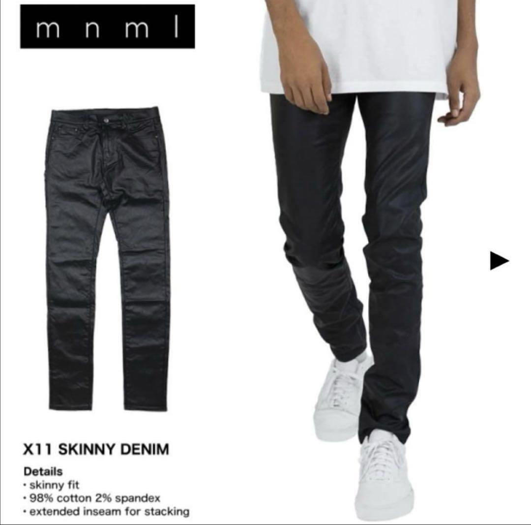 mnml ミニマル X11 STRETCH DENIM コーティングデニム